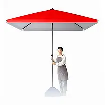 Торгова квадратна парасолька 2*2 м з клапаном і напиленням, 3 кольори, фото 4