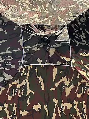 Торгова прямокутна парасолька 2*3 м з клапаном антивітер і напиленням (чорний метал) колір камуфляж, фото 3