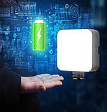 Світлодіодна лампа для селфі WHITE для студійних фото та відеознімань, Світлодіодний кліпсовий світильник, фото 5