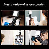 Світлодіодна лампа для селфі WHITE для студійних фото та відеознімань, Світлодіодний кліпсовий світильник, фото 7
