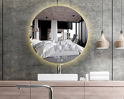 Дзеркало кругле Turister із задньою LED-підсвіткою і сенсорним вимикачем із функцією диммера 800 мм