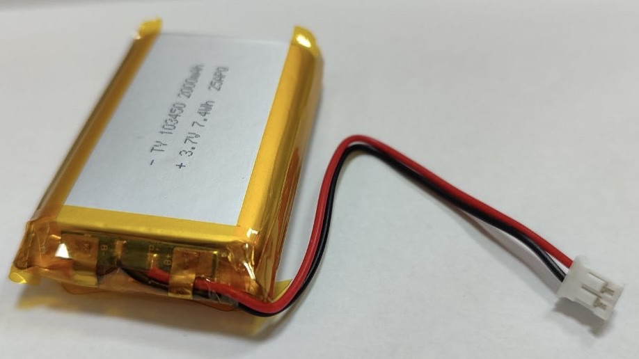 Акумулятор 103450 2000mAh 3.7V Li-pol призматичний з роз'ємом