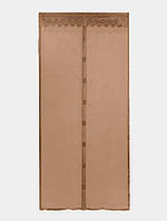 Дверна антимоскітна сітка штора на магнітах Magic Mesh 210*100 см Коричневий