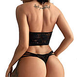 Прозоре боді для еротичних ігор із сітки та мережива L We Love Чорний, фото 2