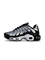 Жіночі кросівки шкіряні текстиль Nike Air Max Plus White Black Gradient, кеди Найк чорні 37