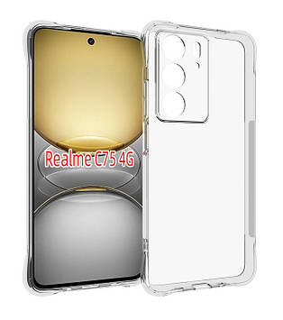 Чохол на Realme C75 бампер захисний протиударний ультра-прозорий "CRYSTAL-CLEAR"