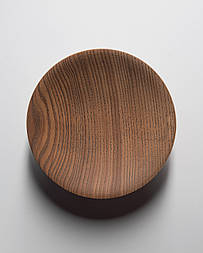 Круглий об'ємний дерев'яний настінний гачок для одягу ЯСЕН тонований