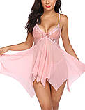 Пеньюар-розлітайка We Love L Рожевий (pink_l_DLSC432), фото 9