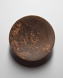 Круглий об'ємний дерев'яний настінний гачок для одягу Капова тополя