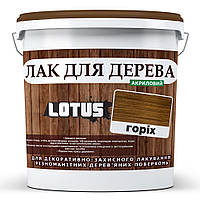 Кольоровий лак для Дерева Lotus Глянець Горіх 1 л