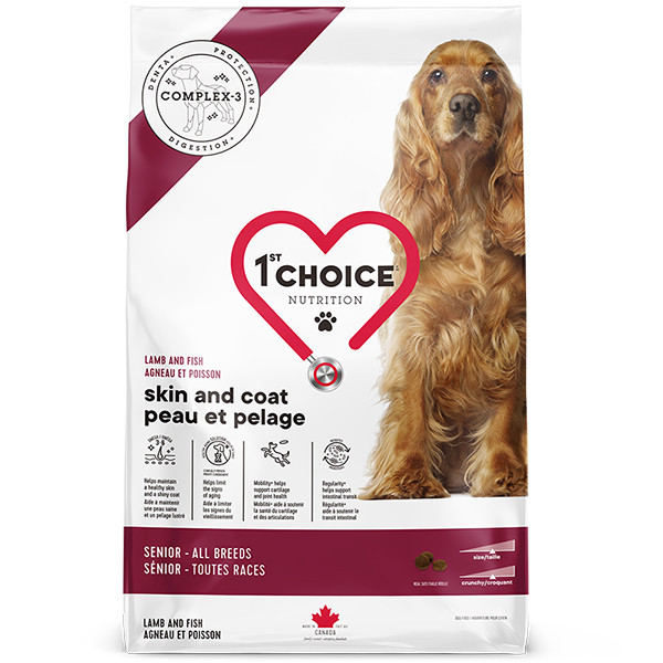 Сухий корм для літніх собак 1st Choice Senior Skin&Coat Lamb&Fish Senior Фест Чойс ягня риба 11кг (ФЧССЯР11), фото 1