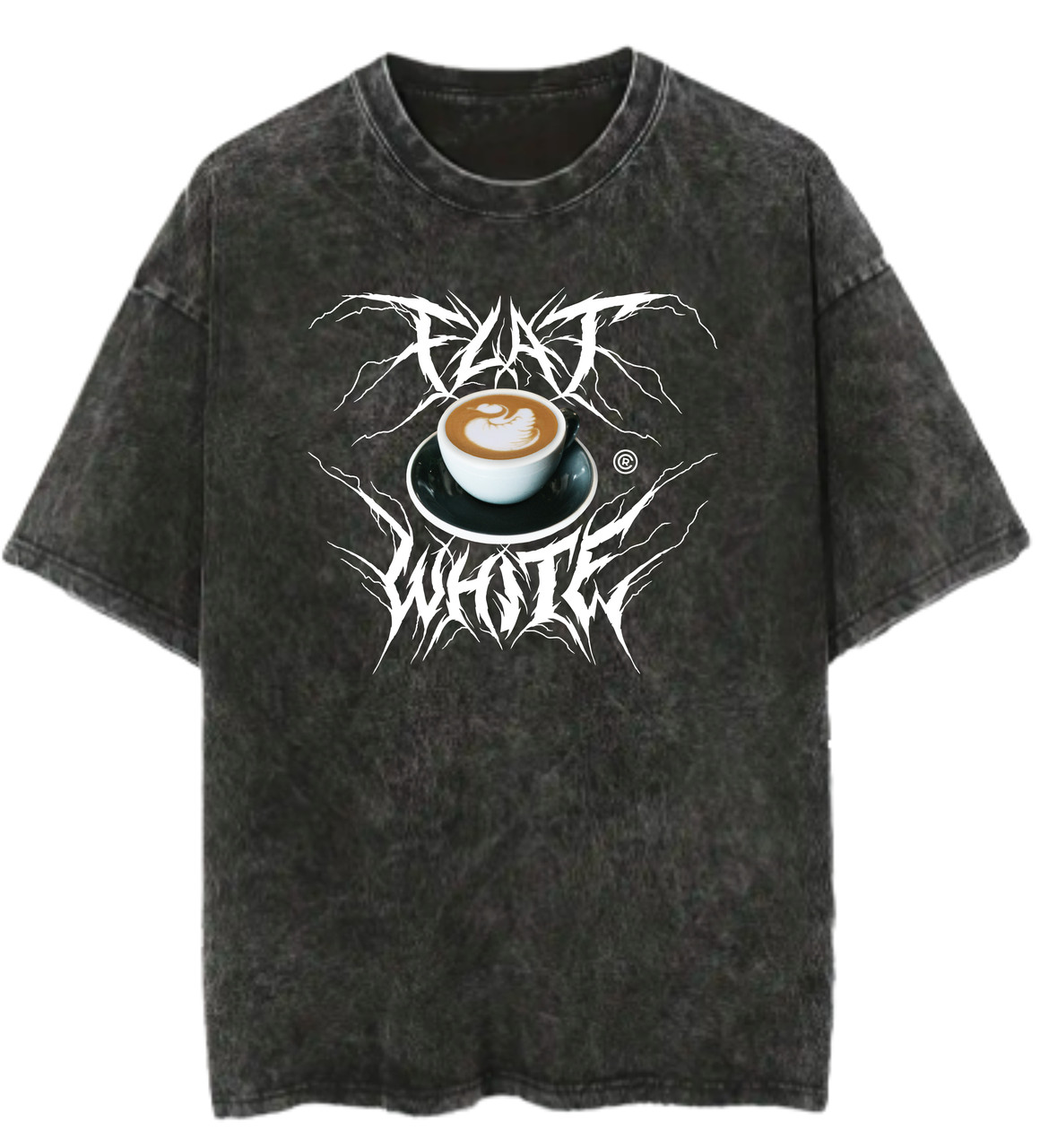 Футболка Rock Flat White OVERSIZE Retro 2002