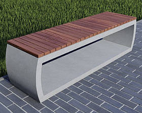 Бетонна лавочка "Модель 4" 1560/400/450 мм для вулиці, саду, дачі та тераси