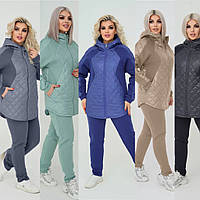 Жіночий теплий спортивний костюм куртка і штани на Флисе 48-50, 52-54, 56-58, 60-62