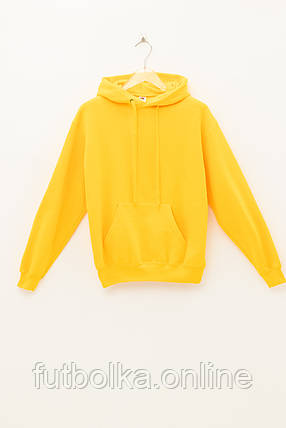 Сонячно Жовта толстовка чоловіча базова Classic hooded sweat Fruit of the loom, фото 1
