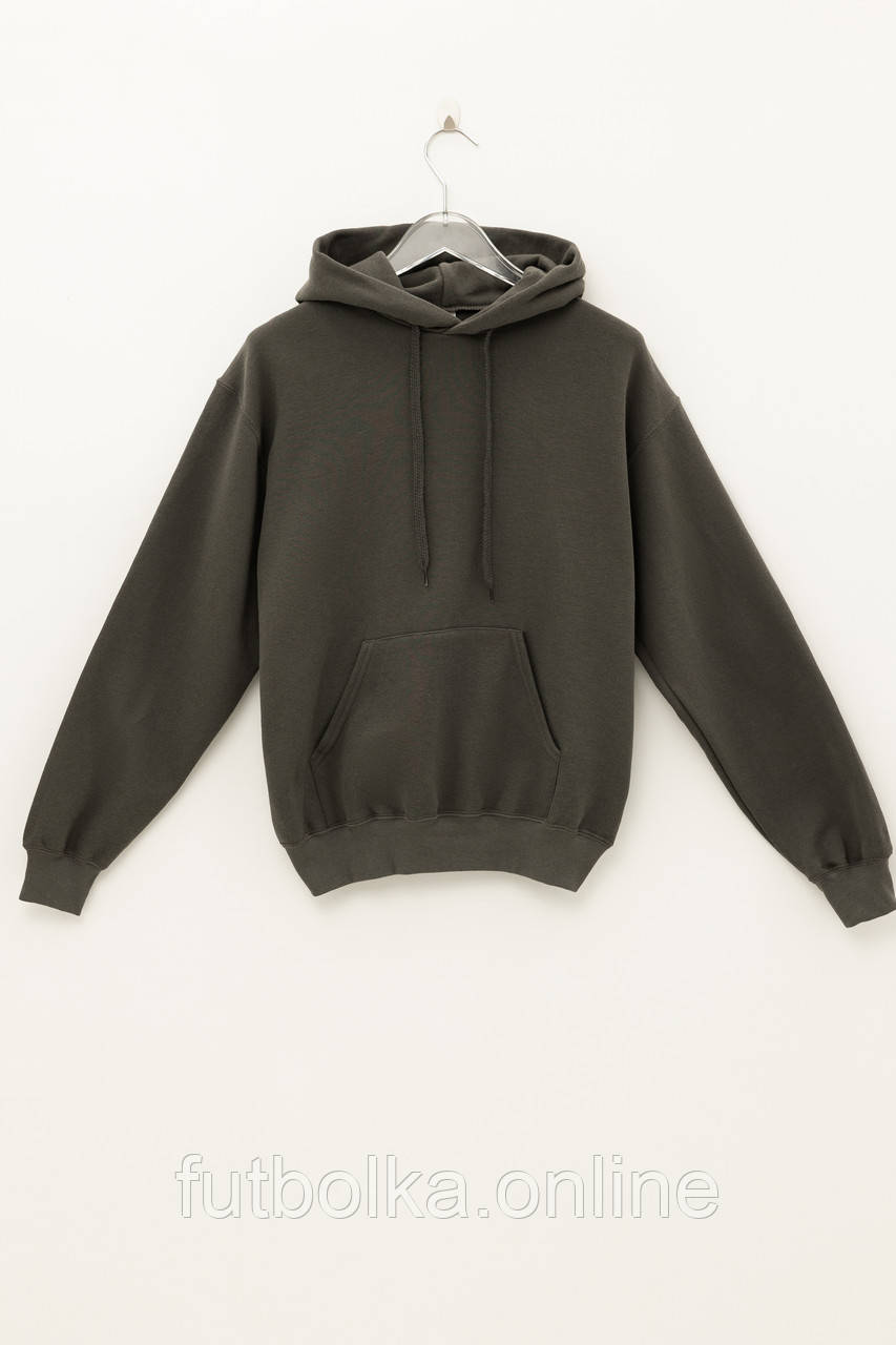 Графітова толстовка чоловіча базова Classic hooded sweat Fruit of the loom