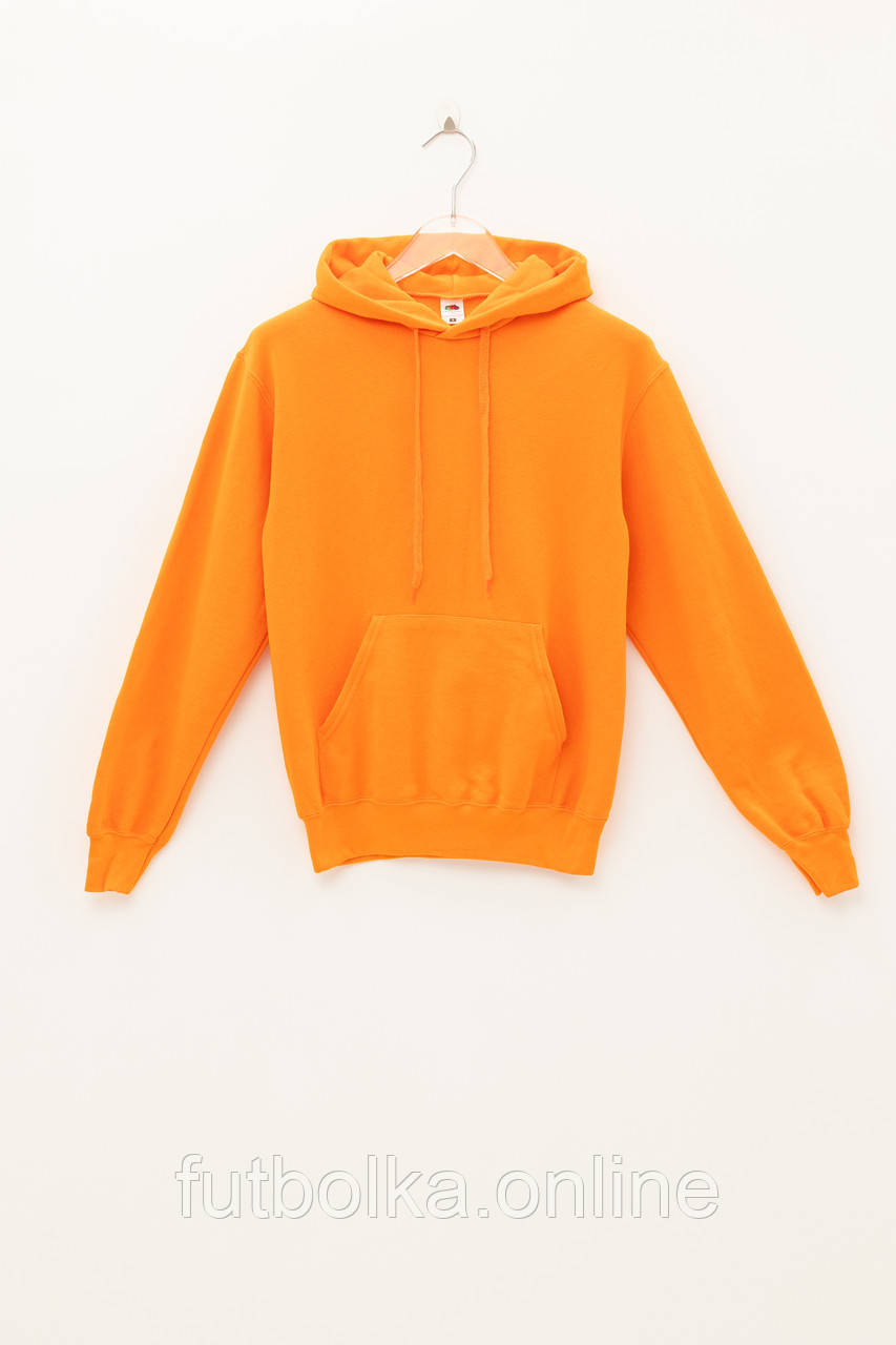 Помаранчева толстовка чоловіча базова Classic hooded sweat Fruit of the loom
