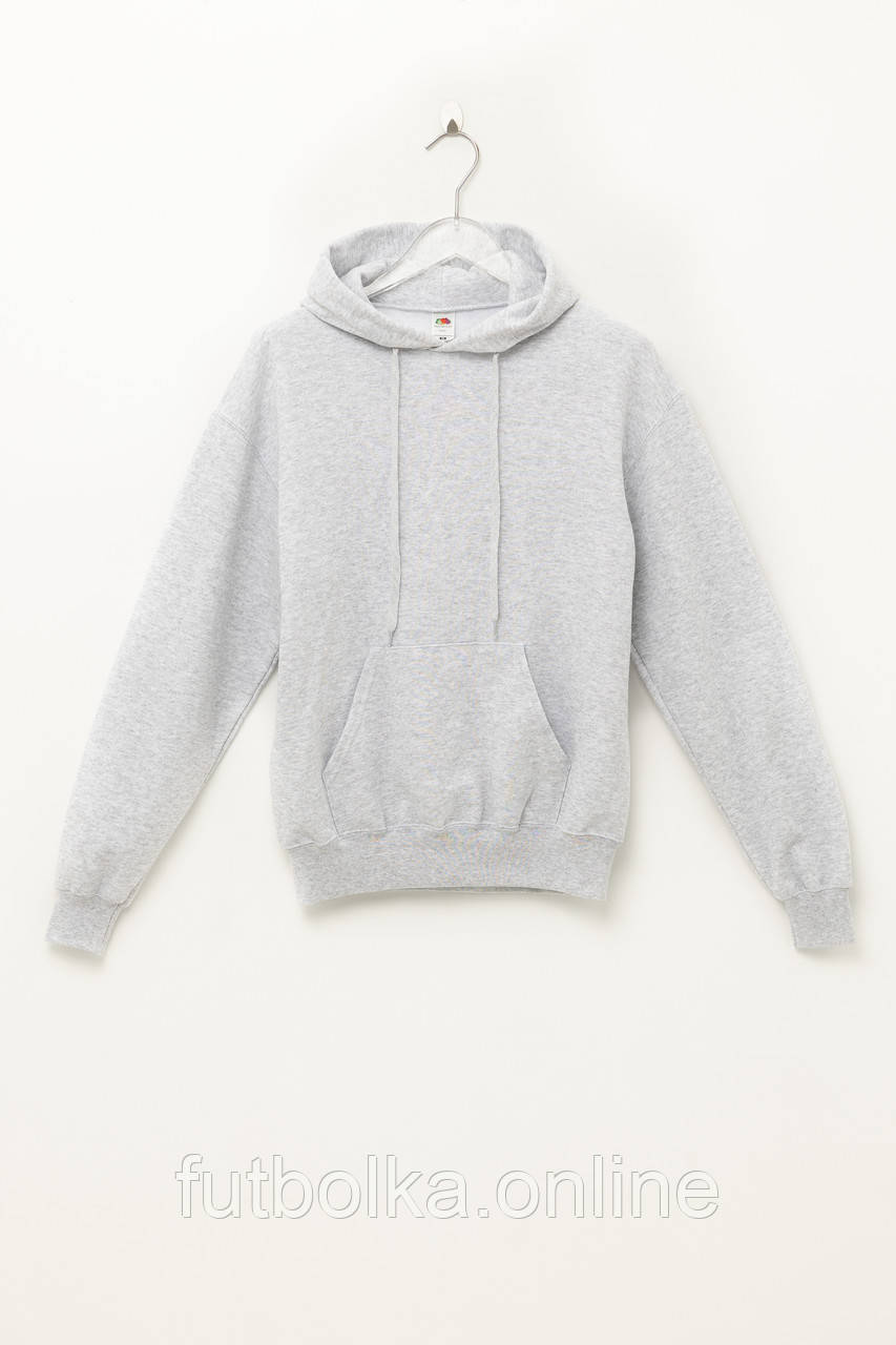 Сіро-Лілова толстовка чоловіча базова Classic hooded sweat Fruit of the loom