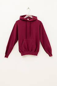 Бордова толстовка чоловіча базова Classic hooded sweat Fruit of the loom