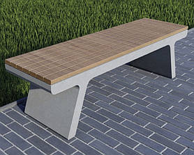 Бетонна лавочка "Модель 5" 1500/415/450 мм для вулиці, саду, дачі та тераси