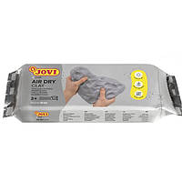 Самозастывающая глина масса для лепки Jovi серая 1 кг