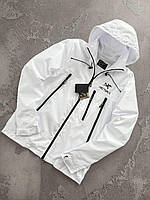 Чоловіча Вітровка ARC'TERYX у Білому кольорі | Біла Куртка Арктерікс (Arcteryx)