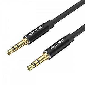 Аудіокабель Vention 3.5mm Male to Male Audio Cable 2M Black Aluminum Alloy Type (BAXBH) ly