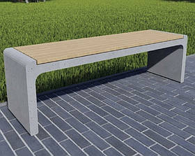 Бетонная лавочка 1500/415/450 мм для вулиці, саду, дачі та тераси