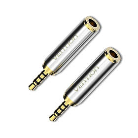 Адаптер Vention 2.5mm Male to 3.5mm Female Audio Adapter Silvery Metal Type (VAB-S02) ly