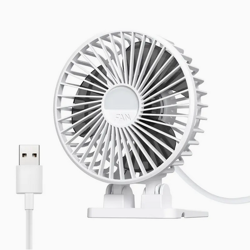 Настільний вентилятор від USB 3 швидкості ZLS-USB07 білий