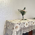 Скатертина ажурна вишита стрічками  280*160см, фото 6