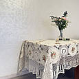 Скатертина ажурна вишита стрічками  280*160см, фото 4