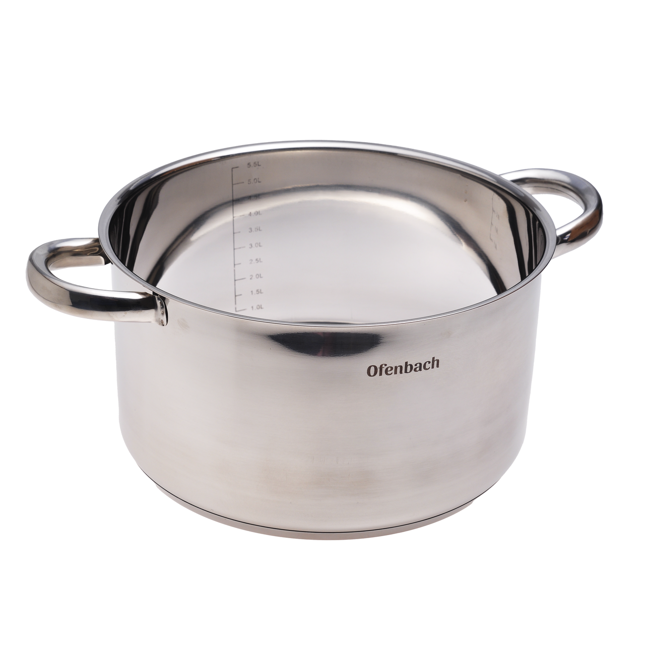 Каструля з кришкою із нержавіючої сталі 5.5л Ofenbach KM-100527, фото 1