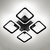 LED люстра ROOM 60W 4S BLACK чорна Luminaria світлодіодна з пультом та керуванням зі смартфона APP 388×388×73мм, фото 6
