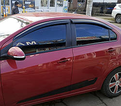Дефлектори вікон вітровики Chevrolet Aveo T300 2011-2017 (Autoclover/Корея)