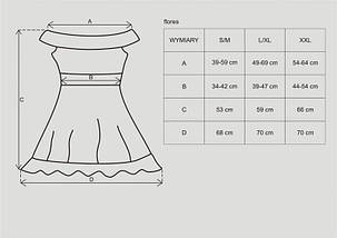 Сорочка Flores chemise Obsessive SM чорна, фото 2