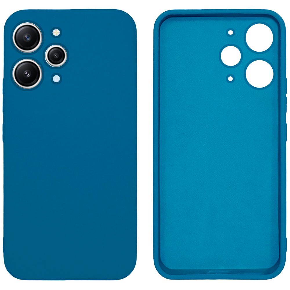 Чохол Silicone case Camera Protective для Xiaomi Redmi 12 (16) синій Blue, фото 1