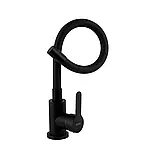 Brinex Pure 015F3 Змішувач для кухні нержавіюча сталь з гнучким виливом Black Matt, фото 2