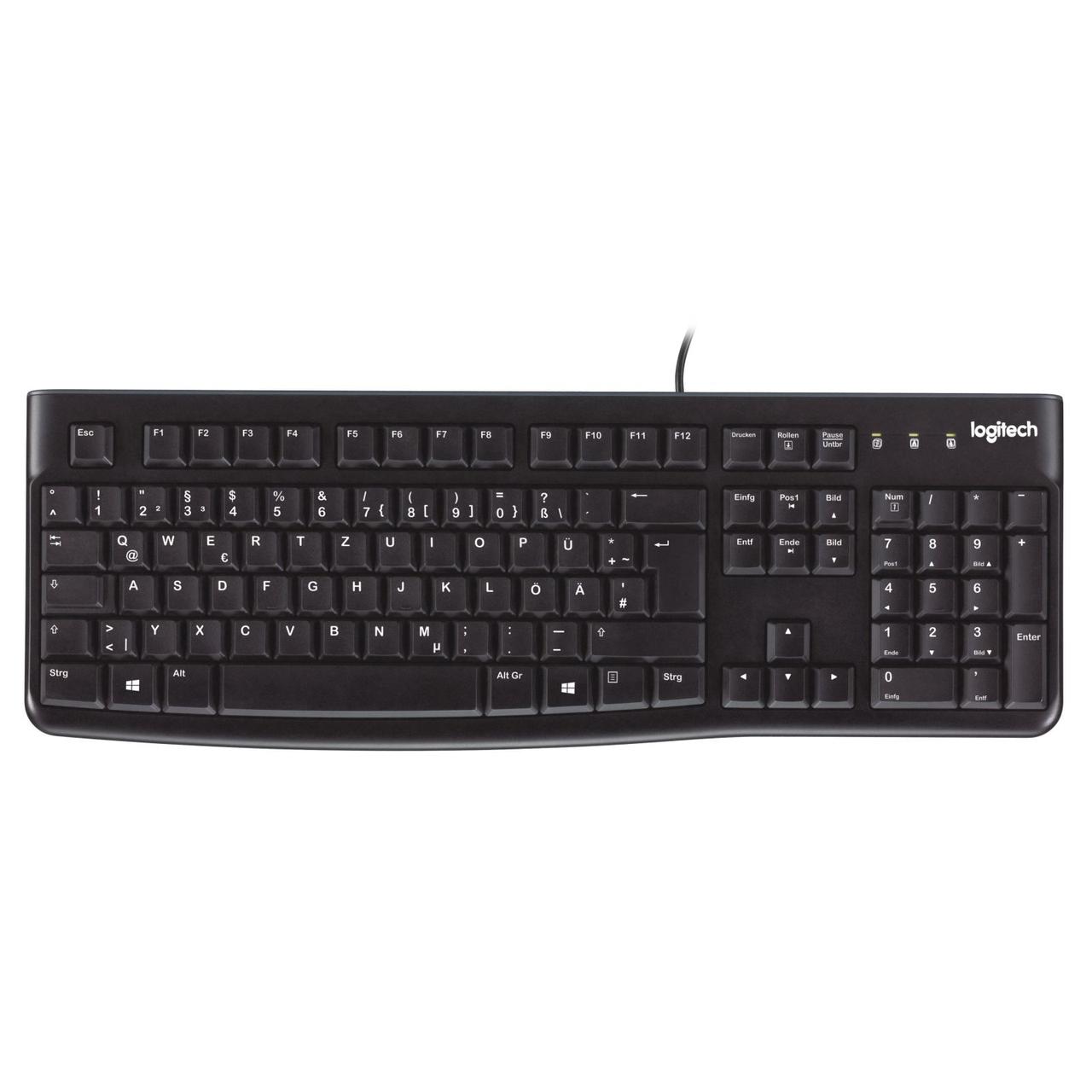 Клавіатура провідна USB Logitech K120 UK (920-002643) чорна, фото 1