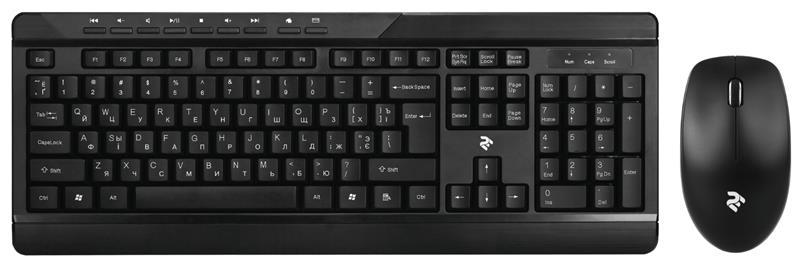 Комплект клавіатура + миша бездротова USB 2E MF410 (2E-MK410MWB) Чорний