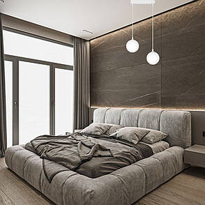 Біла люстра з 15см плафонами (61-P150F-2 WH+WH (240)), фото 2