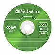 Диск CD Verbatim CD-RW 700Mb 12X SlimBox 5шт Color (43167), фото 5