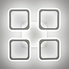 LED люстра ROOM 60W 4S WHITE біла Luminaria світлодіодна з пультом та керуванням зі смартфона APP 388×388×73мм, фото 4