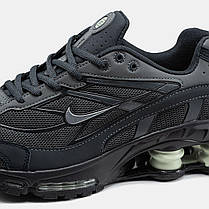 Чоловічі кросівки Nike Shox Ride 2 SP Supreme Найк Шокс 2 чорні шкіра текстиль повітряна камера демісезон, фото 5