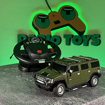 Джип на радіоуправлінні Hummer LUX Зелений | Машинка Хамер на пульту | на акумуляторі