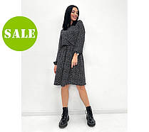 Жіноча сукня в горошок з довгим рукавом "Virginia" оптом | Норма і батал | Розпродаж моделі