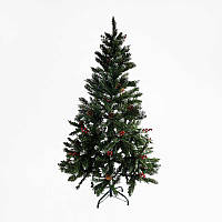 Ялинка штучна C 66875 (1) висота - 150 см, розбірна, прикрашена ягодами й шишками, в коробці