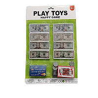 Гроші 929-082 B (144/2) банкноти, монети, картка, гральні карти, на листі