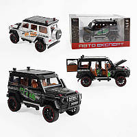 Джип RS-70014 (36/2) "Авто Експерт", 2 кольори, металопластик, масштаб 1:22, світло, звук, інерція, відчиняються двері, багажник