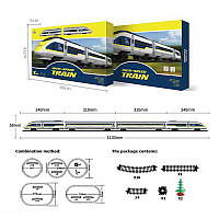 Залізниця 1623 A Штрих=62377 (8) звуки, підсвічування, 4 вагони, в коробці